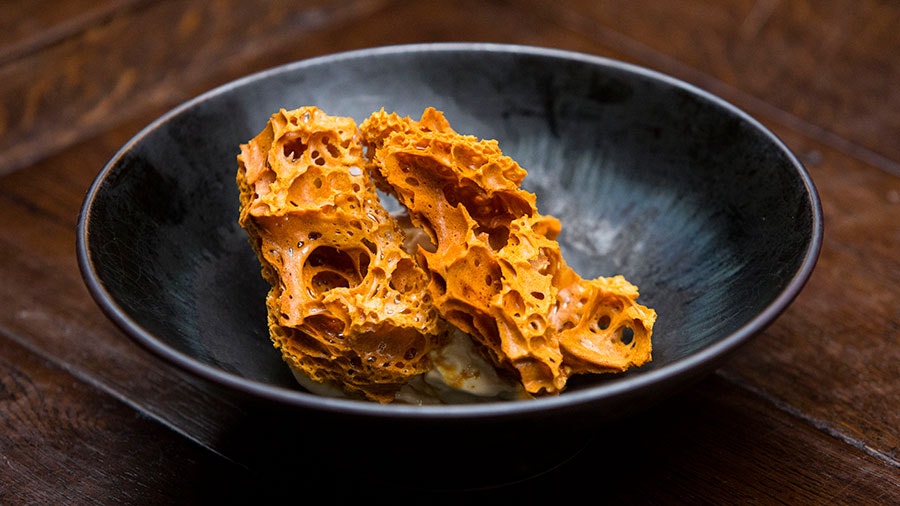 Honeycomb with Creme Fraiche Ice Cream