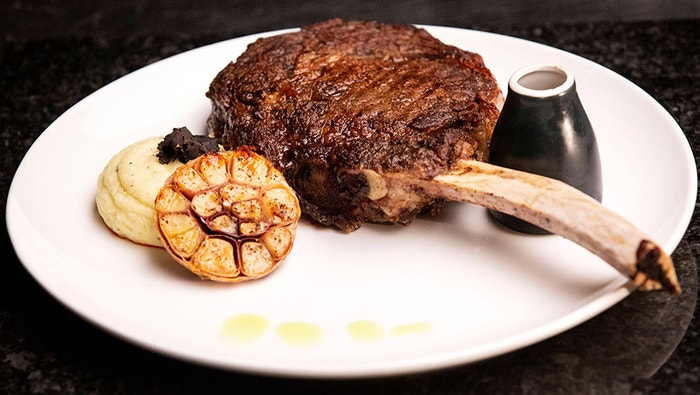 Rib on the Bone with Truffles and Red Wine Jus