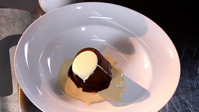 Chocolate Fondant with Egg Nog