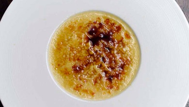 Marsala and Cinnamon Brulee with Marsala Figs and Mascarpone Ice Cream