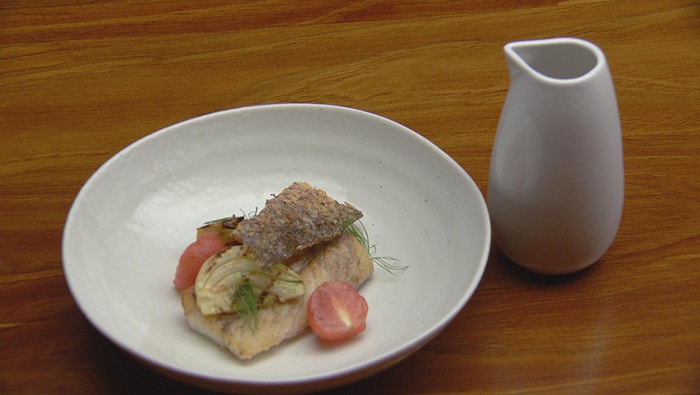 Crispy Skin Barramundi with Grilled Fennel