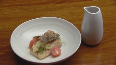 Crispy Skin Barramundi with Grilled Fennel