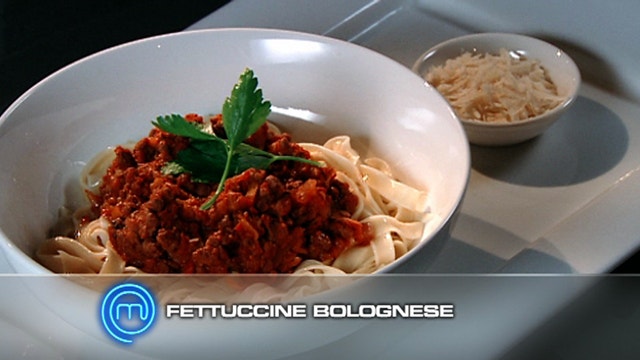 Fettuccine with Bolognese Sauce