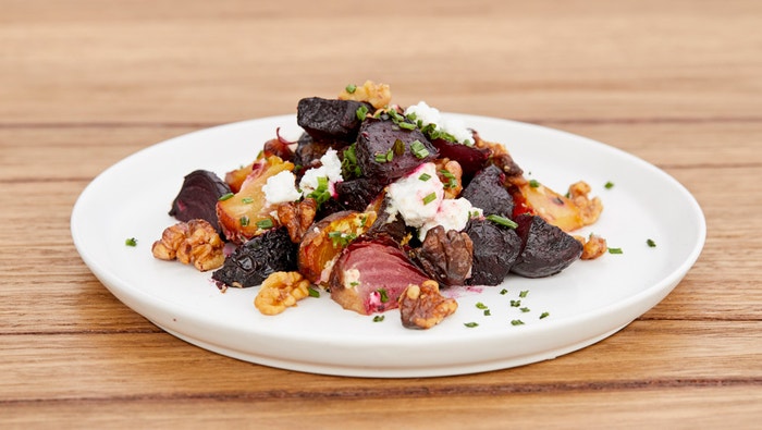 Roasted Beetroots with Chives, Shallots and Walnuts