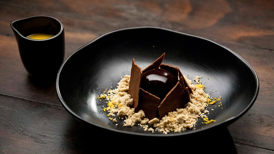 Chocolate Orange Mousse with Orange Curd