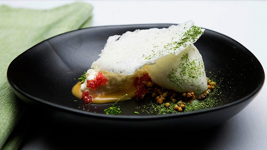 Lemon Verbena, Whey Caramel, Greens and Grains