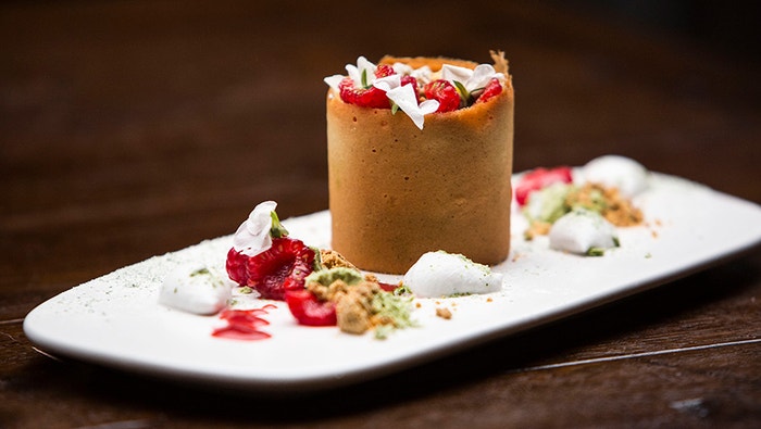 Green Tea with Coconut and Raspberry