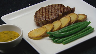Porterhouse Steak with Béarnaise Sauce and Duck Fat Potatoes