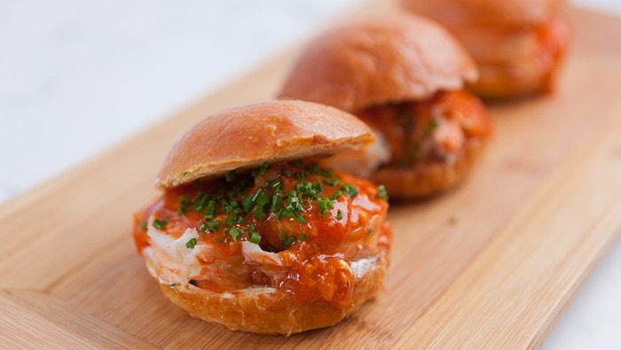 Lobster Roll with Singapore Chilli Crab Sauce