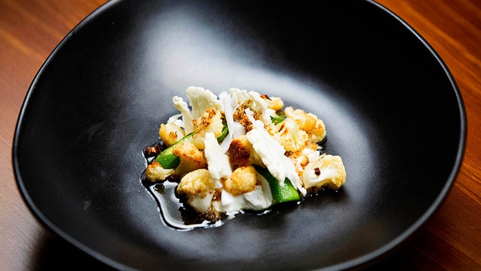 Cauliflower, Maple Foam and Goat's Cheese Salad