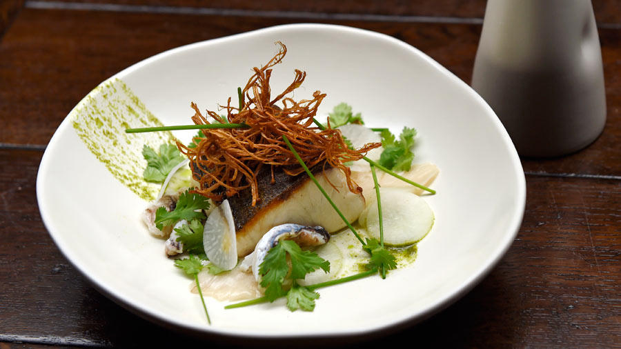 Kingfish with Blue Swimmer Crab Broth