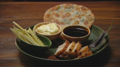 Spiced Crispy Pork with Scallion Pancake