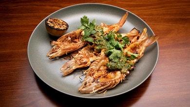 Mexican Grilled Prawns with a Tomato Coriander Salsa