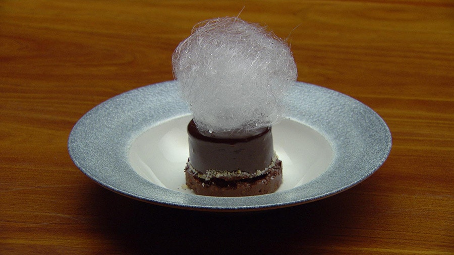 Dark Chocolate Mousse with Salt and Vinegar Popping Candy