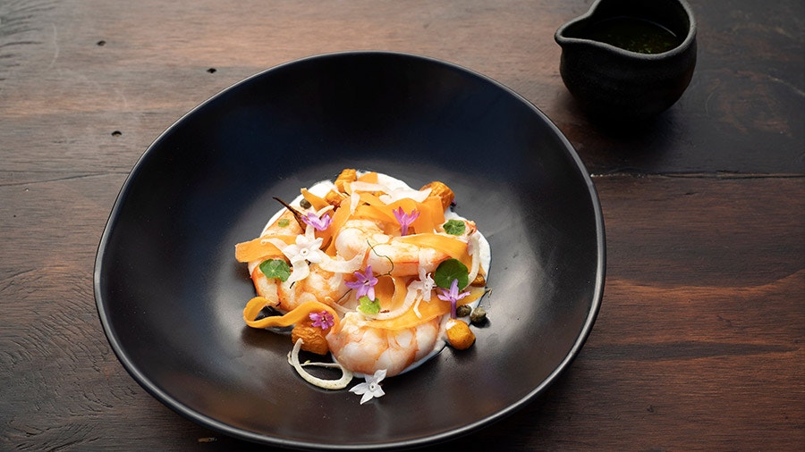 Pan-Fried Prawns with Tarragon and Parsley Chermoula