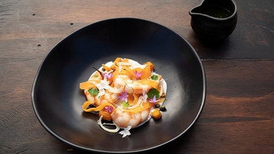 Pan-Fried Prawns with Tarragon and Parsley Chermoula