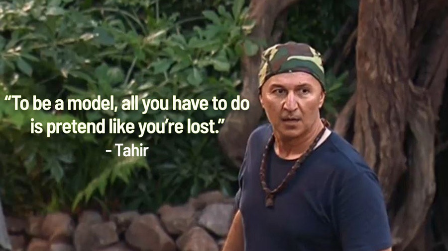tahir bilgic quote i'm a celebrity modelling justin lacko