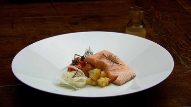 Confit Salmon with Aniseed Beurre Blanc