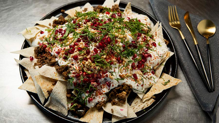 Nigella's Beef and Eggplant Fatteh