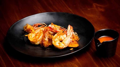 Prawns with Pineapple Salsa and Pineapple Prawn Oil