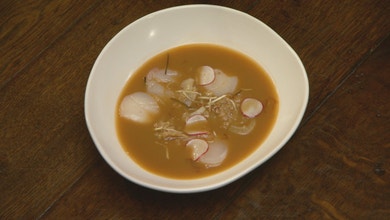 Seafood and Fennel Broth with Prawn and Scallops