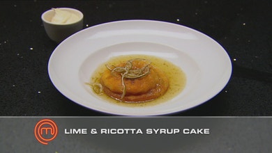Little Lime & Ricotta Puddings with Lime Syrup