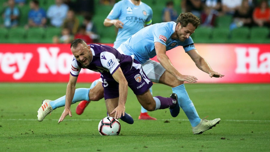 Melbourne City hold off Perth Glory to share points in Round 14