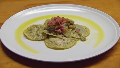 Silverbeet and Goat Cheese Agnolotti