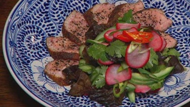 Tea Smoked Duck Breast with Chinese inspired Salad
