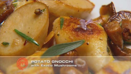 Potato Gnocchi with Exotic Mushrooms, Rosemary and Tarragon
