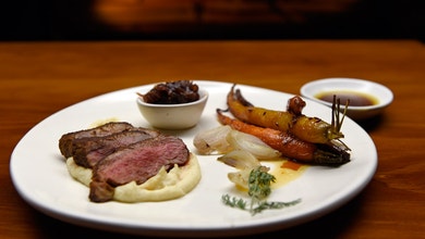 Spiced Lamb with Smoked Parsnip Puree