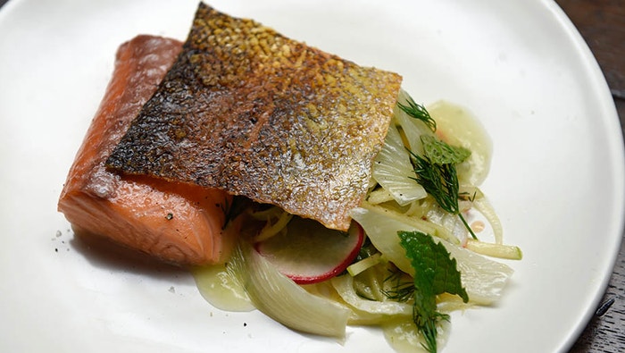 Confit Salmon with Crispy Skin