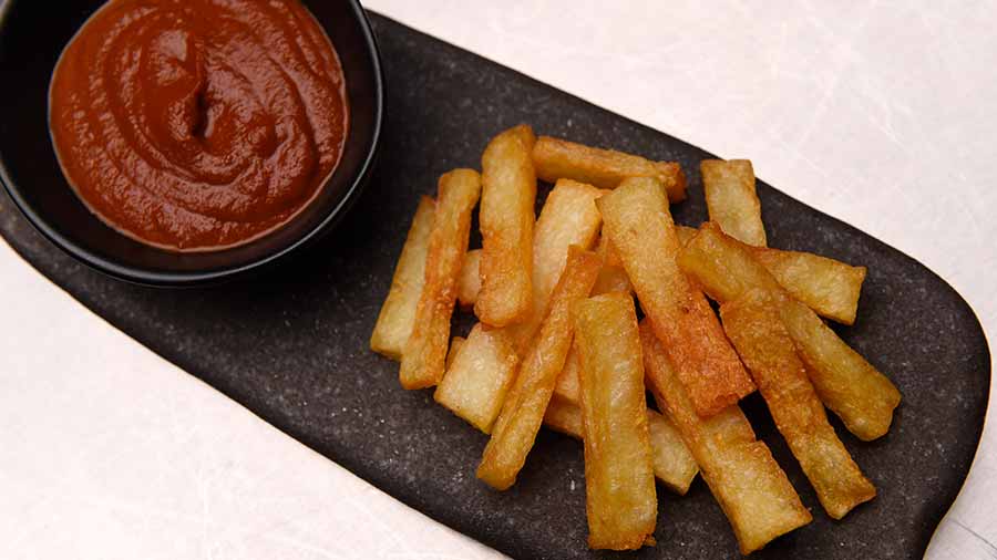 Triple Cooked Chips with BBQ Sauce
