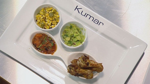 Chicken Wings, Roast Tomato Salsa, Roast Corn and Capsicum Salsa and Simple Guacamole