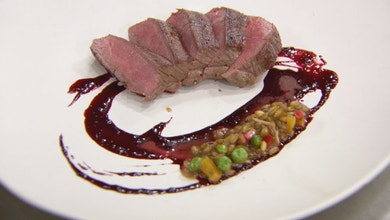 Lamb with Beetroot and Freekah Succotash