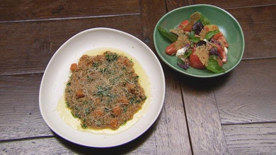 Quinoa Risotto and Tomato Salad