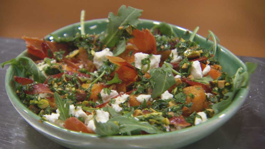 Cous Cous, Roast Pumpkin, Prosciutto and Goat’s Cheese Salad