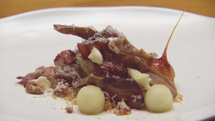 Deconstructed Cheese Platter with Honey Rosemary Ice-cream