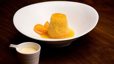 Steamed Pudding with Orange and Cinnamon Syrup