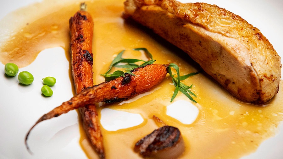 Miso Chicken Breast with Miso Carrot and Miso Jus