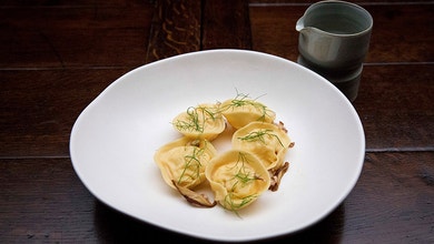 Prawn Mousse Tortellini in Broth