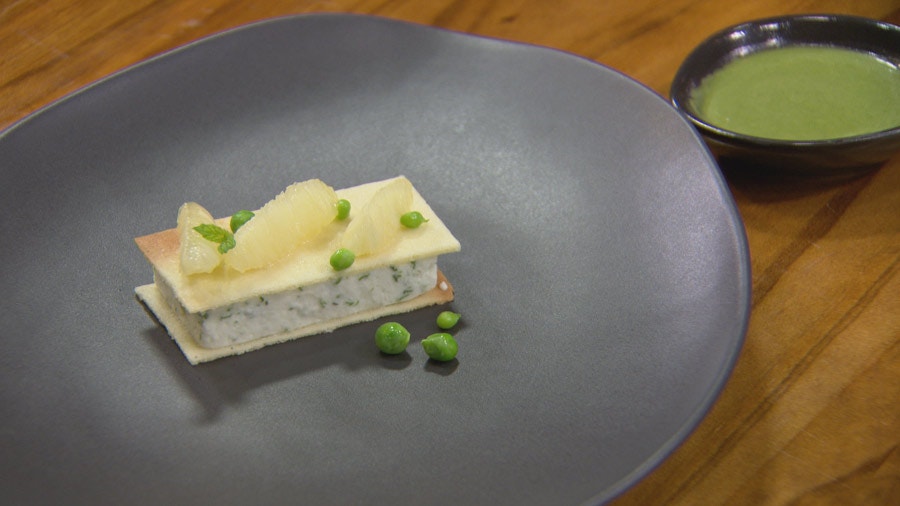 Goats Cheese Parfait with Mint Sauce Network Ten