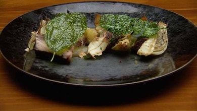 Coriander Crusted Pork with Smoked Apple Puree