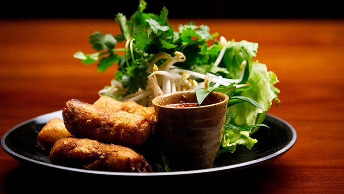 Vietnamese Spring Rolls with a Sweet and Sour Fish Sauce