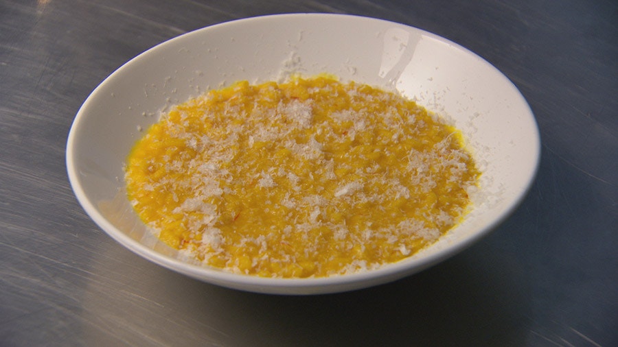 Risotto Milanese with White Beef Stock