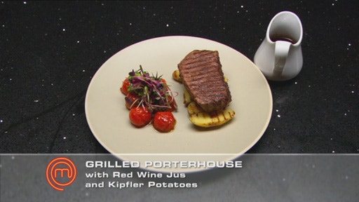 Porterhouse with Kipfler Potatoes and Red Wine Jus