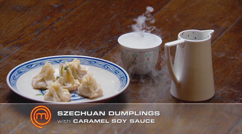 Sichuan Dumplings with Soy Sauce Caramel