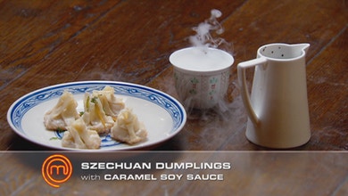 Sichuan Dumplings with Soy Sauce Caramel