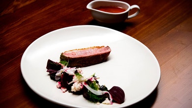 Seared Duck Breast with Beetroot, Fennel and Ricotta Salad
