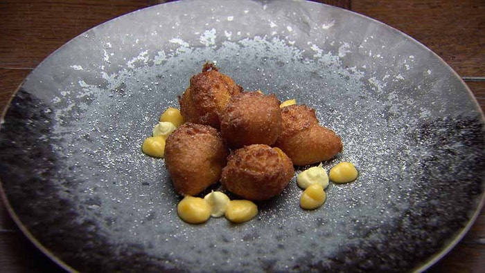 Sweet Potato Donuts wth Lemon Curd and Chantilly Cream